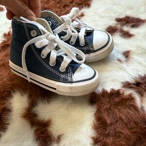 Converse Kids High-Top Sneakers - Navy and White